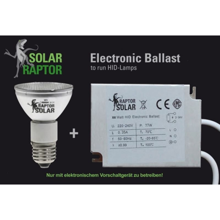 Solar Raptor HID-Lamp 70W flood kit ballast + spot
