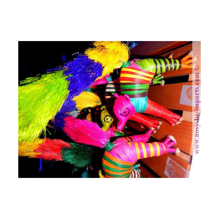Lemurien rafia - Artisanat malgache - Animaux Rafia