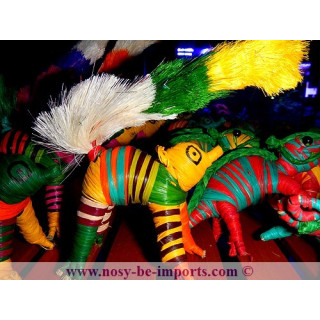Lemurien rafia - Artisanat malgache - Animaux Rafia