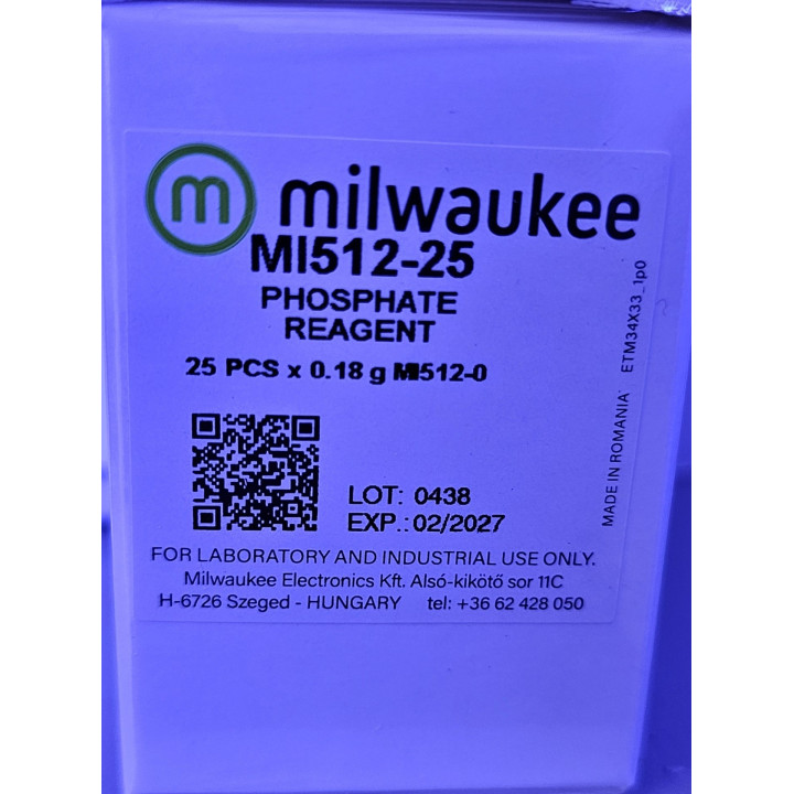 Réactif Photomètre PO4 Milwaukee